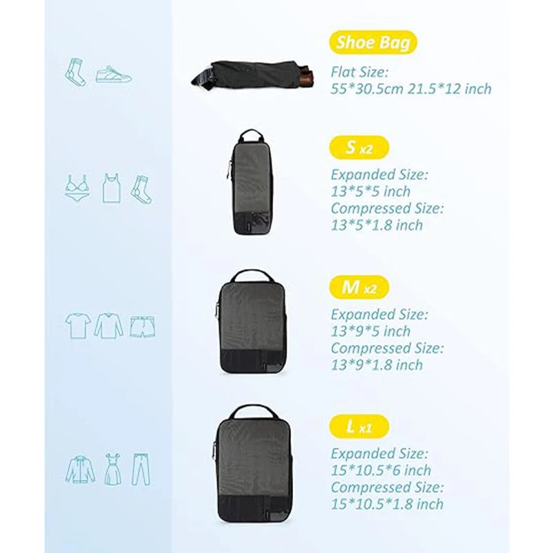Travel Compression Packing Cubes
