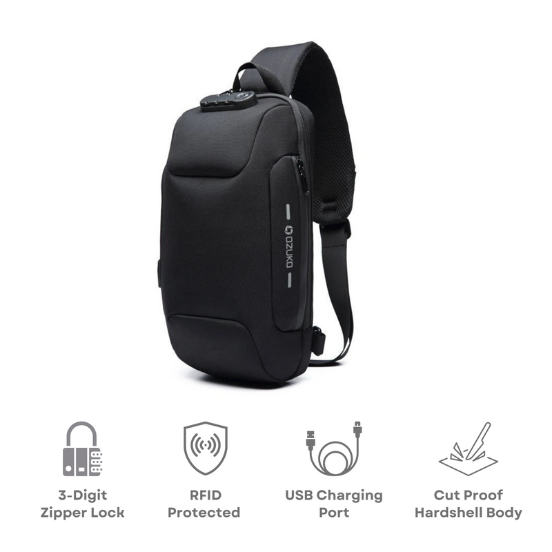 Anti-Theft Waterproof Crossbody Bag – Secure & Durable for Travel