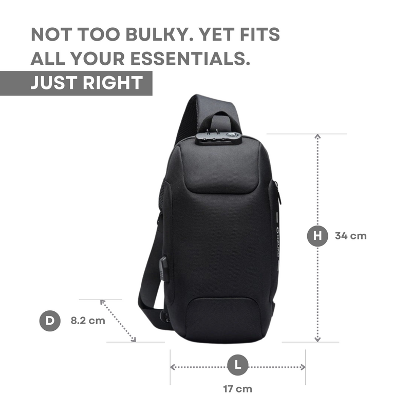 Anti-Theft Waterproof Crossbody Bag – Secure & Durable for Travel