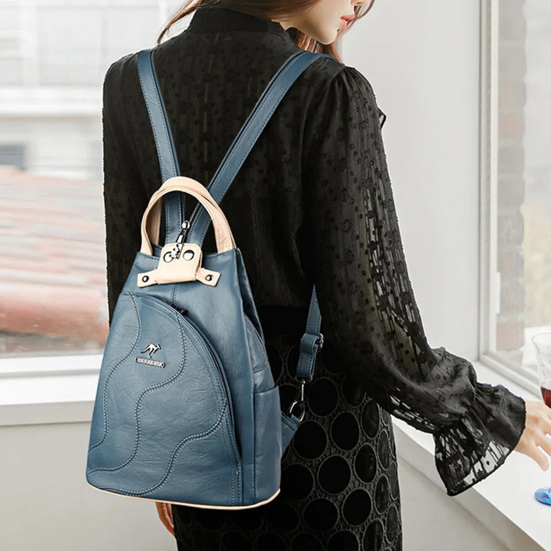 Travel Women Leather Backpacks