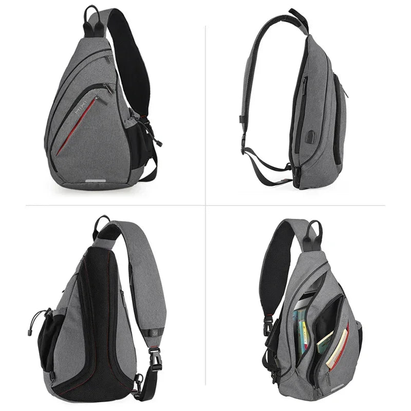Shoulder USB Sling Backpack