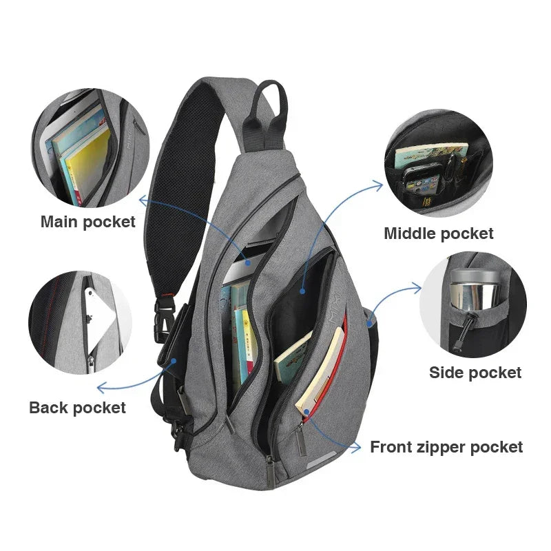 Shoulder USB Sling Backpack