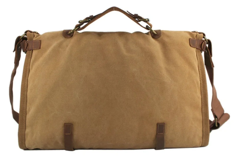 Men’s Vintage Canvas & Leather Travel Bag
