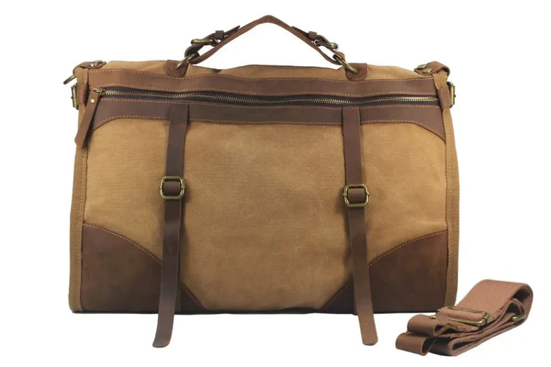 Men’s Vintage Canvas & Leather Travel Bag