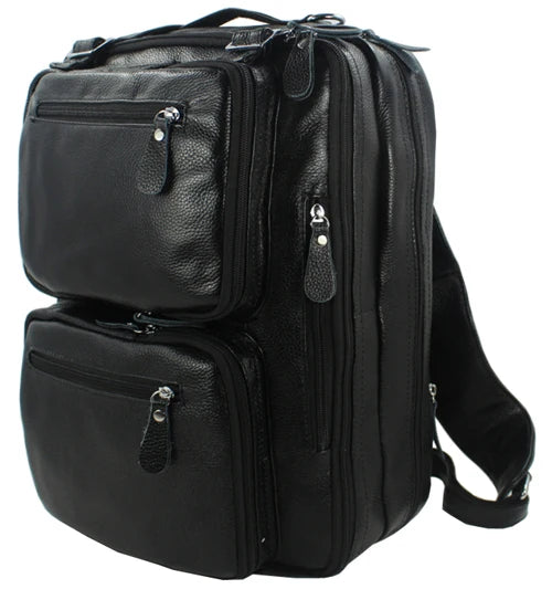 Multifunctional Genuine Leather Backpack