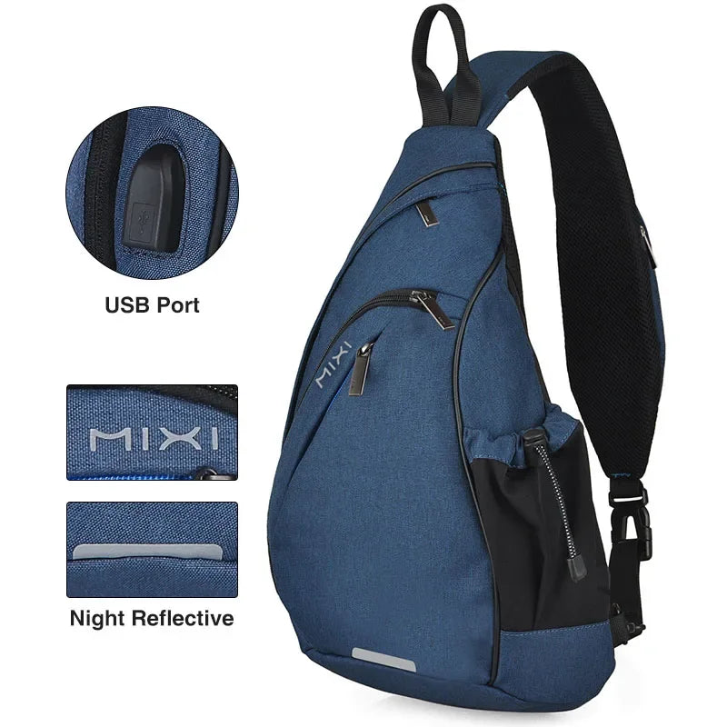 Shoulder USB Sling Backpack