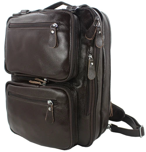 Multifunctional Genuine Leather Backpack