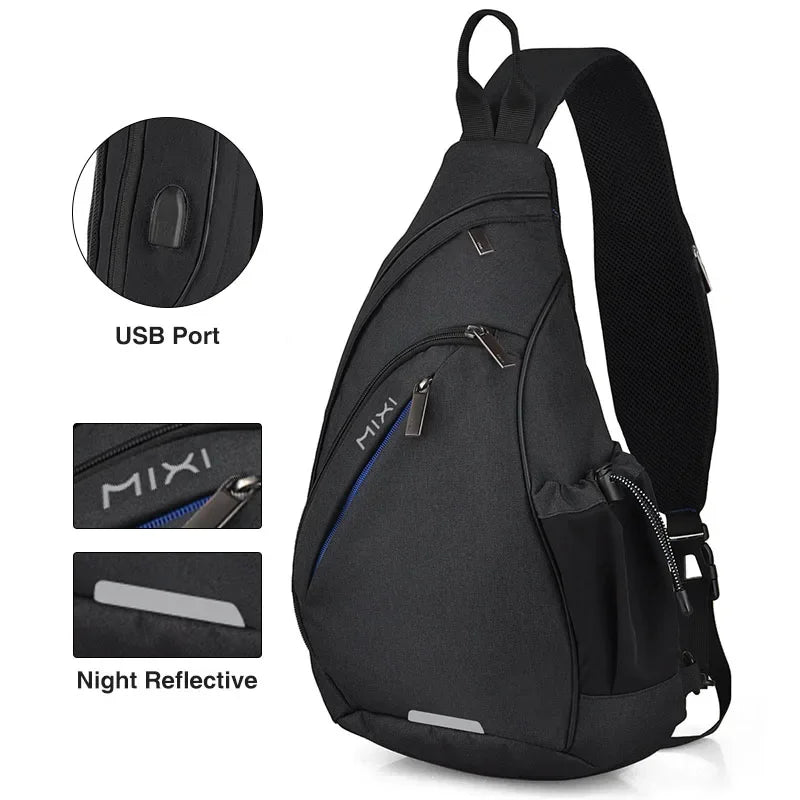 Shoulder USB Sling Backpack