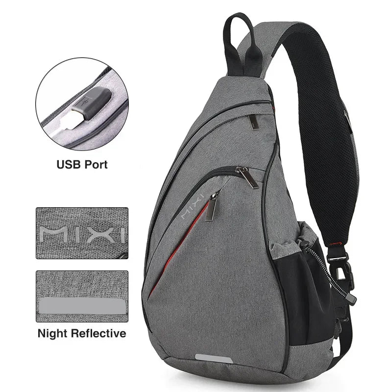 Shoulder USB Sling Backpack
