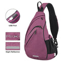 Shoulder USB Sling Backpack