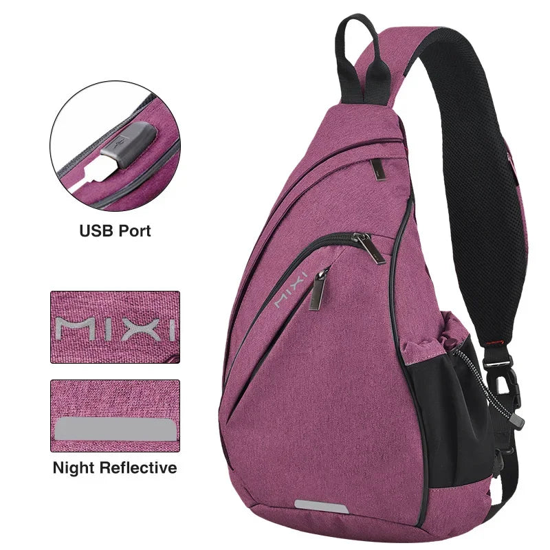 Shoulder USB Sling Backpack