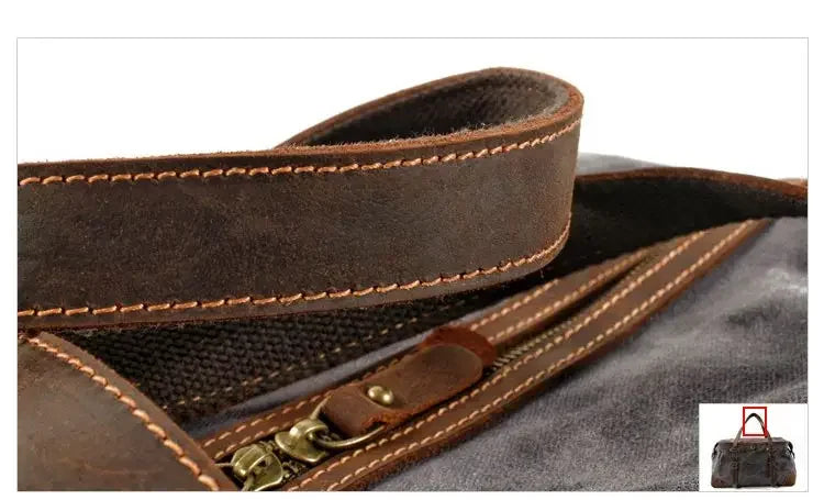 Leather Large Fitness Travel Bag
