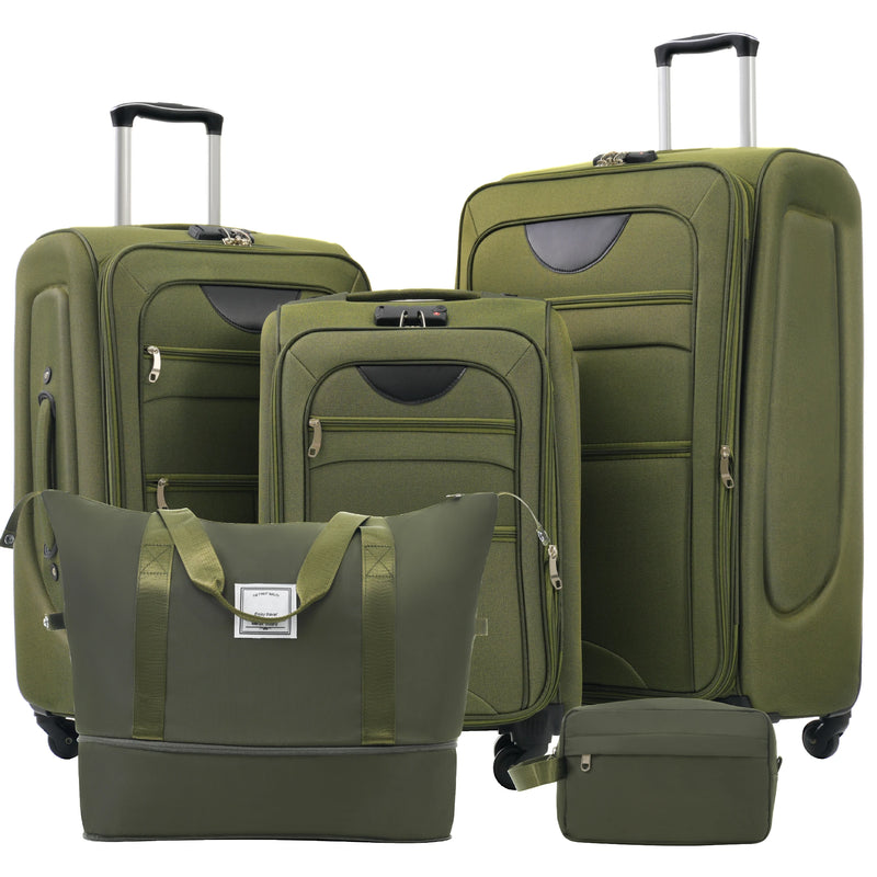 Expandable 5 Piece Set Luggage