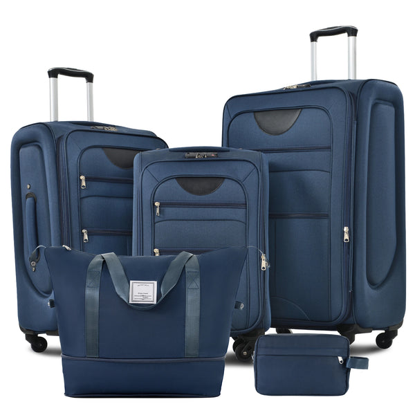Expandable 5 Piece Set Luggage