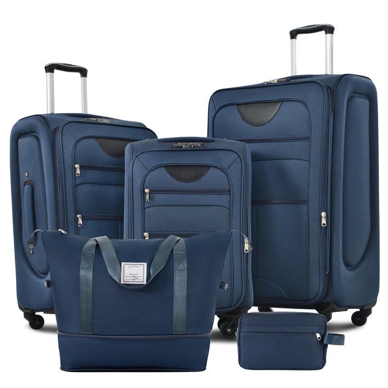 Expandable 5 Piece Set Luggage