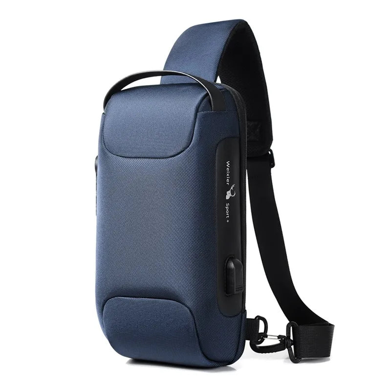 Men'S Usb Crossbody Bag