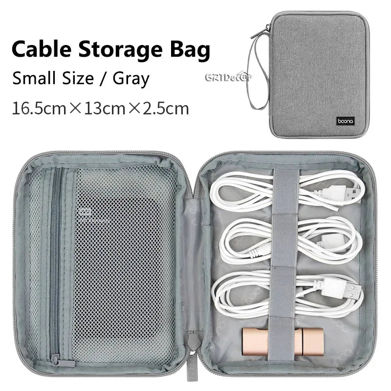 Double-Layer Electronics Organizer Bag