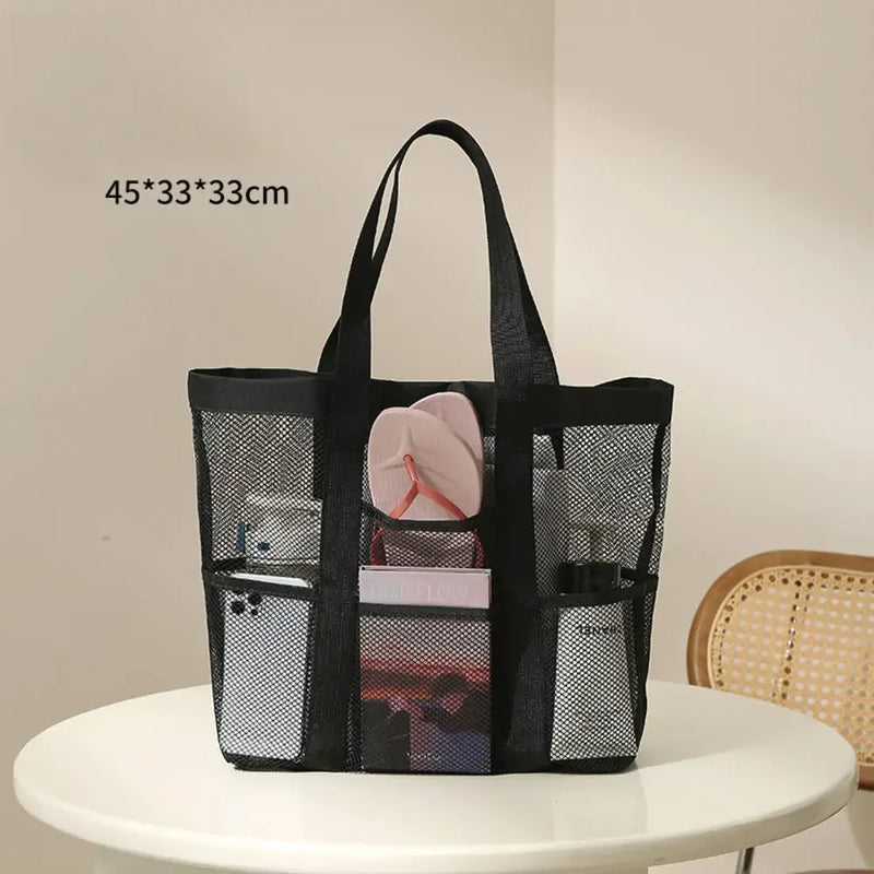 Transparent Mesh Cosmetic Tote Bag