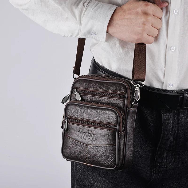 Men’s Leather Crossbody Messenger Bag