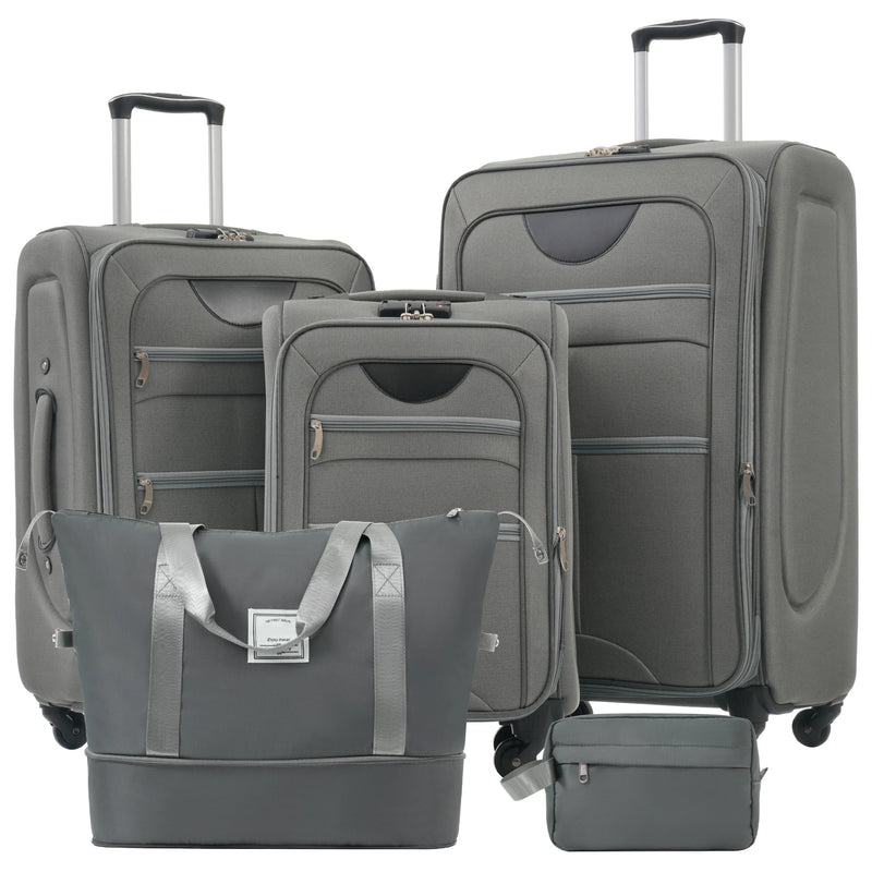 Expandable 5 Piece Set Luggage
