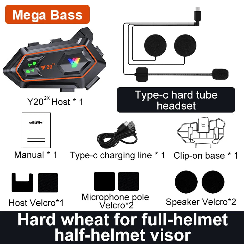 Y20 Motorcycle Helmet Headset