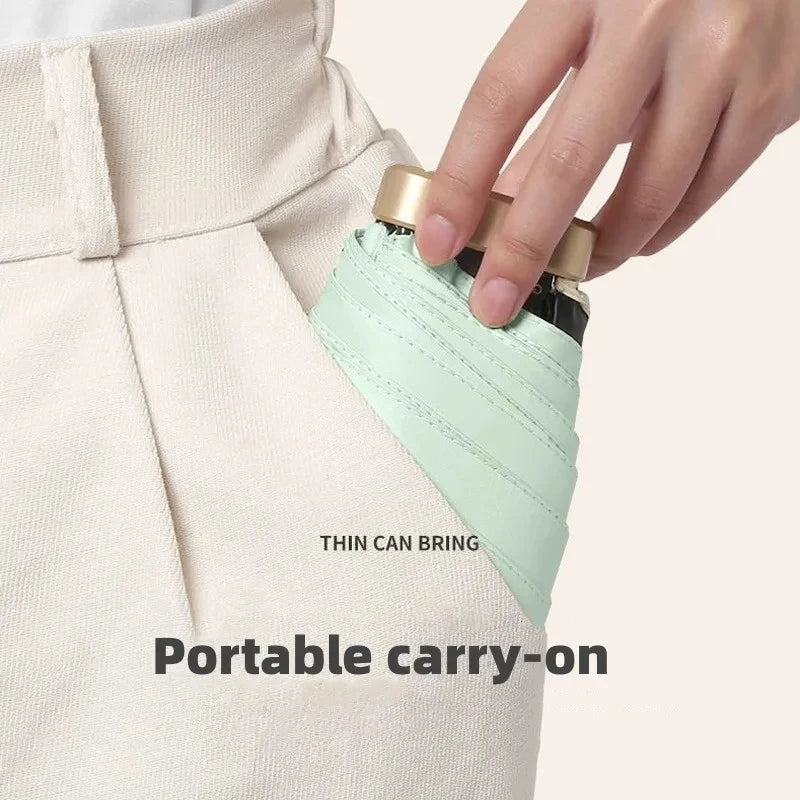 Vinyl Folding Mini Sun Umbrella