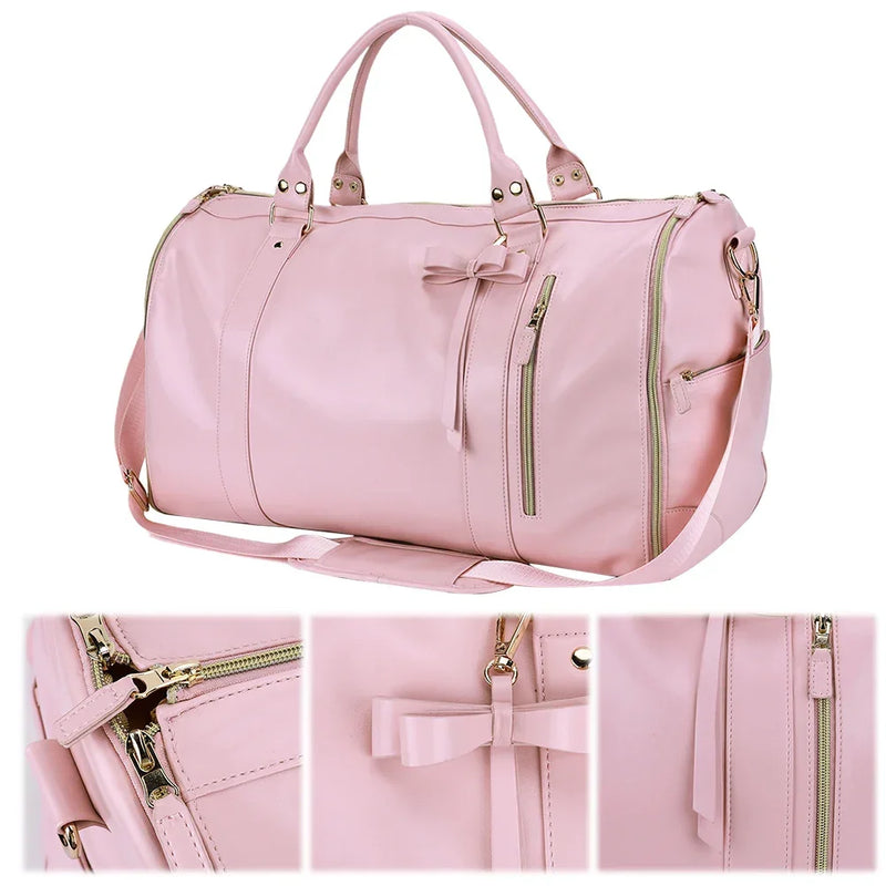 Convertible Foldable PU Leather Travel Bag