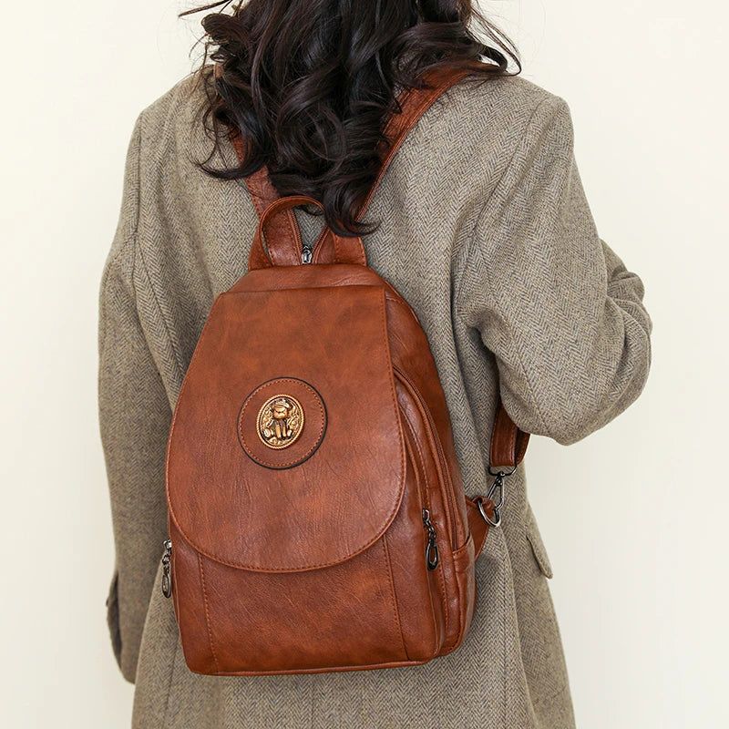Fashionable Soft leather backpack
