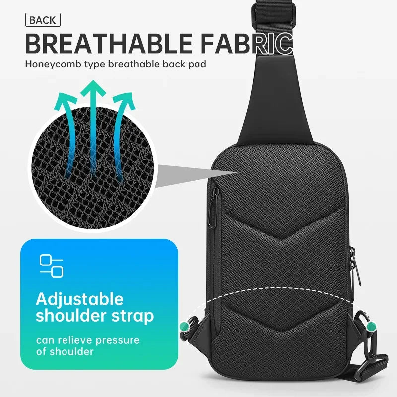 Biker Style Sling Chest Bag