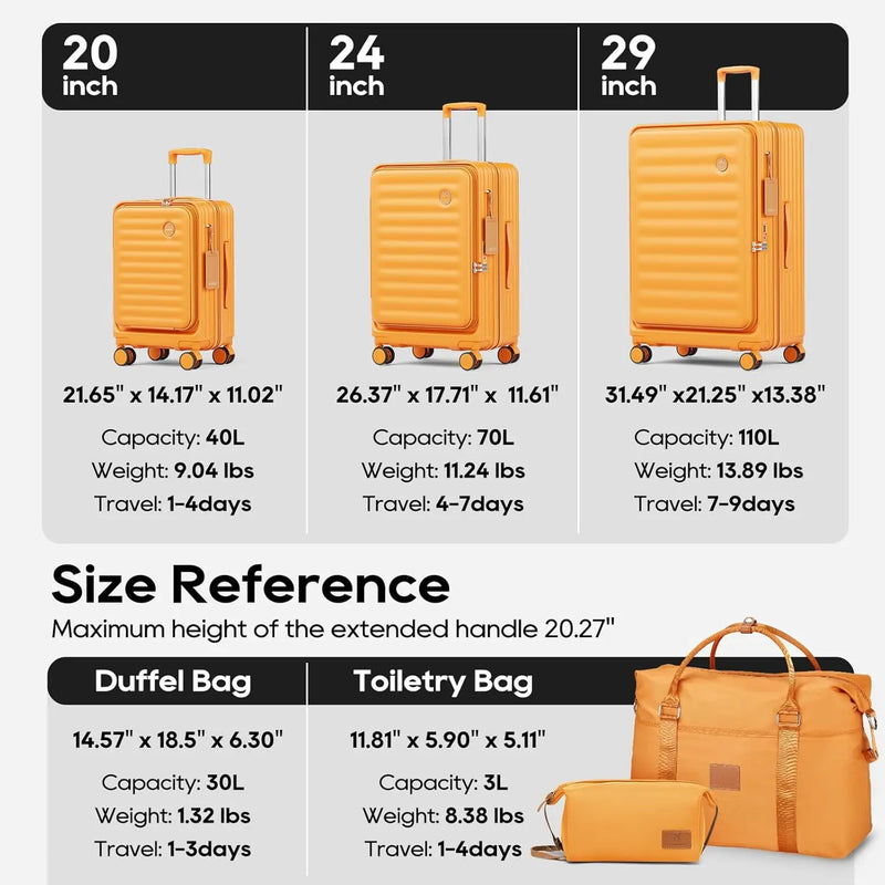 Front Pocket PC Hardside Durable Luggage