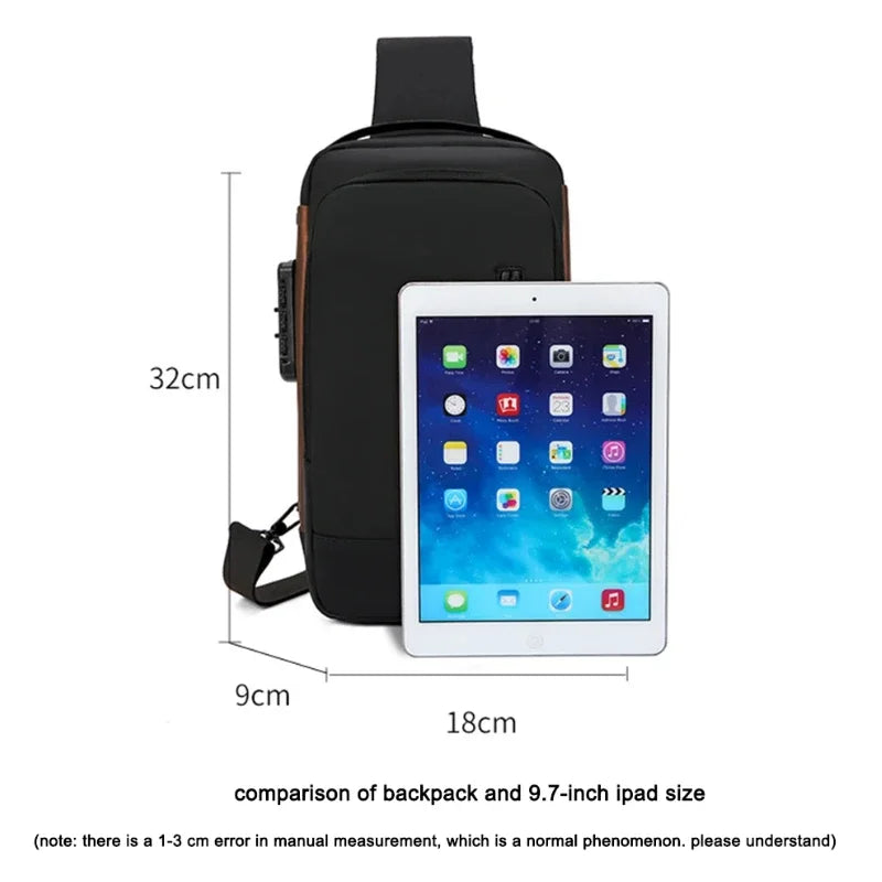 Anti-Theft Password Lock Crossbody Bag