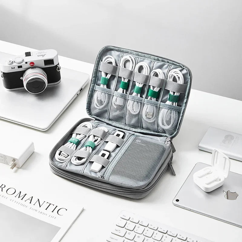 Double-Layer Electronics Organizer Bag