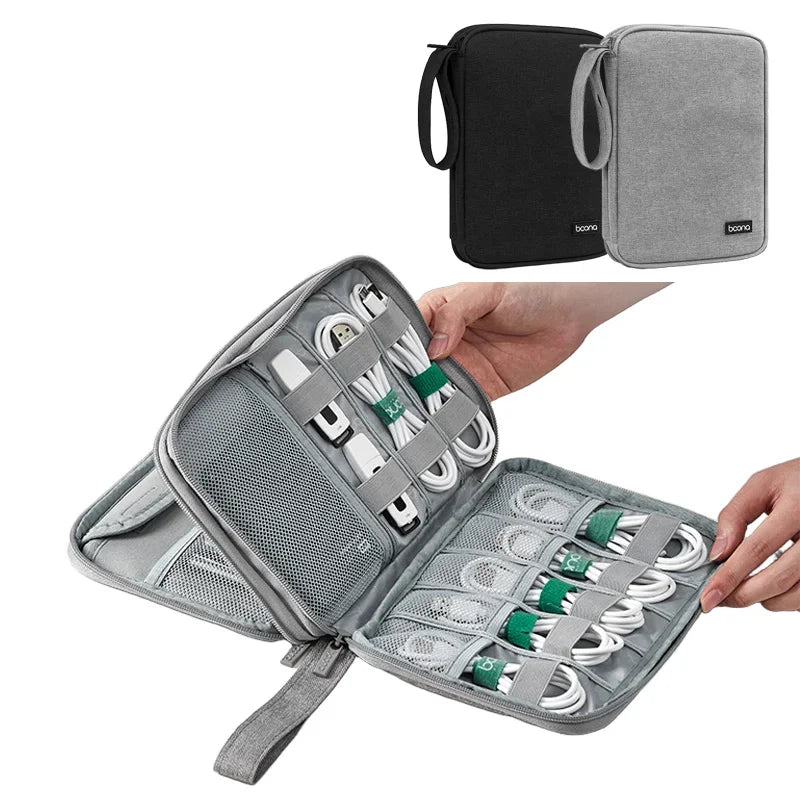Double-Layer Electronics Organizer Bag