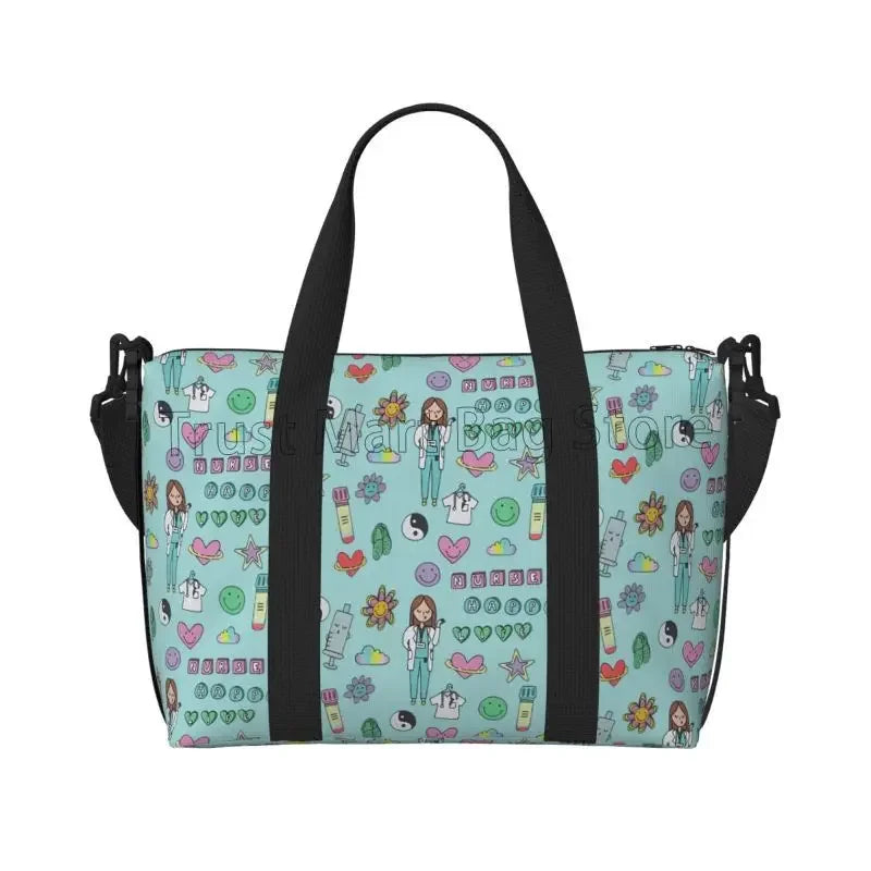 Nurse Medical Theme Waterproof Travel Bag