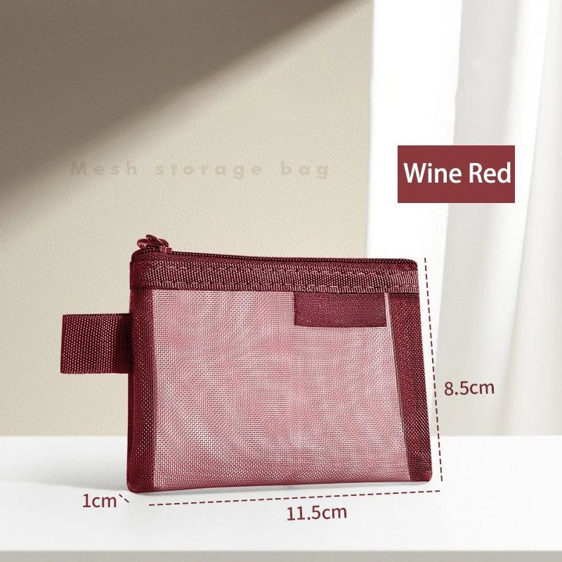 Mini Zipper Mesh Storage Bag