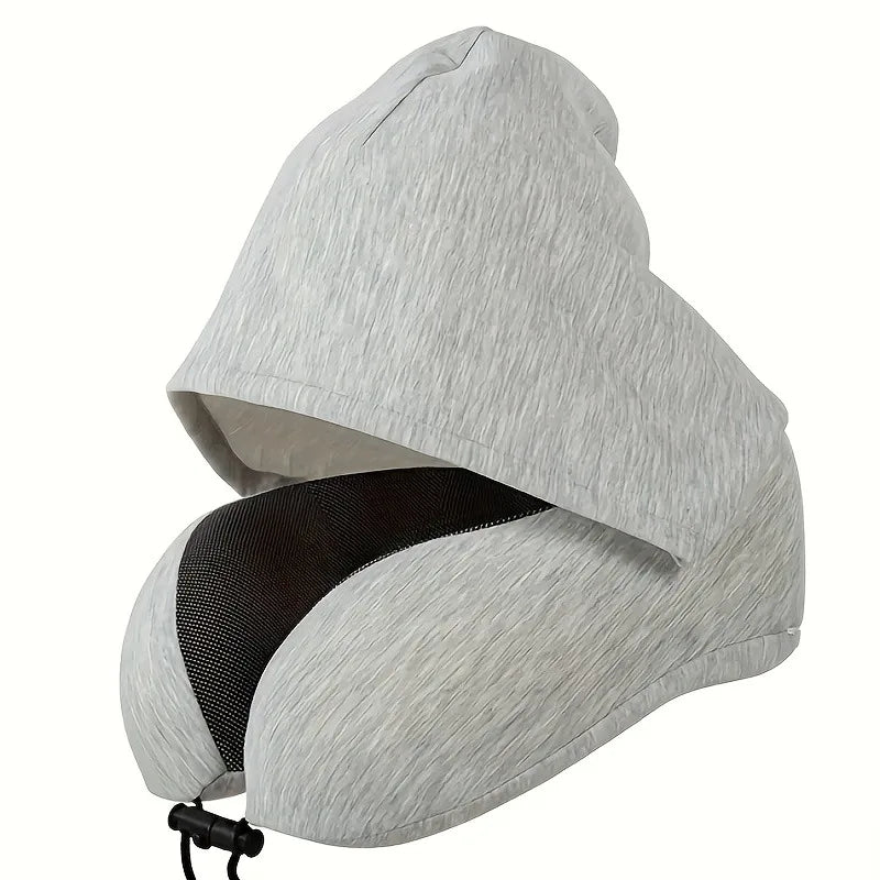 Hooded U-Shaped Travel Pillow