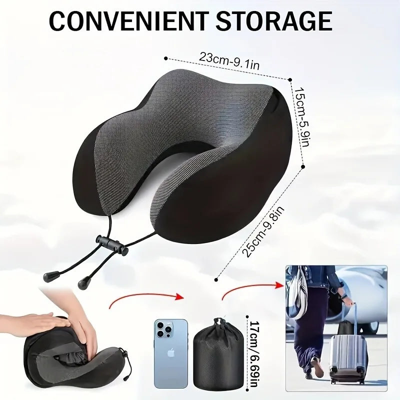 Hooded U-Shaped Travel Pillow