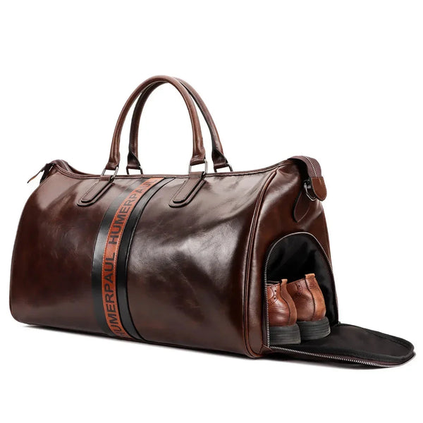 Men's Genuine Leather Vintage Travel Bag