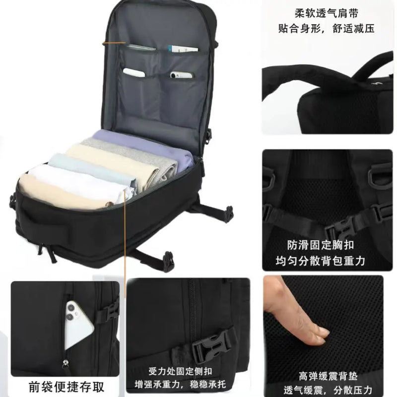 Men multifunctional luggage backpack
