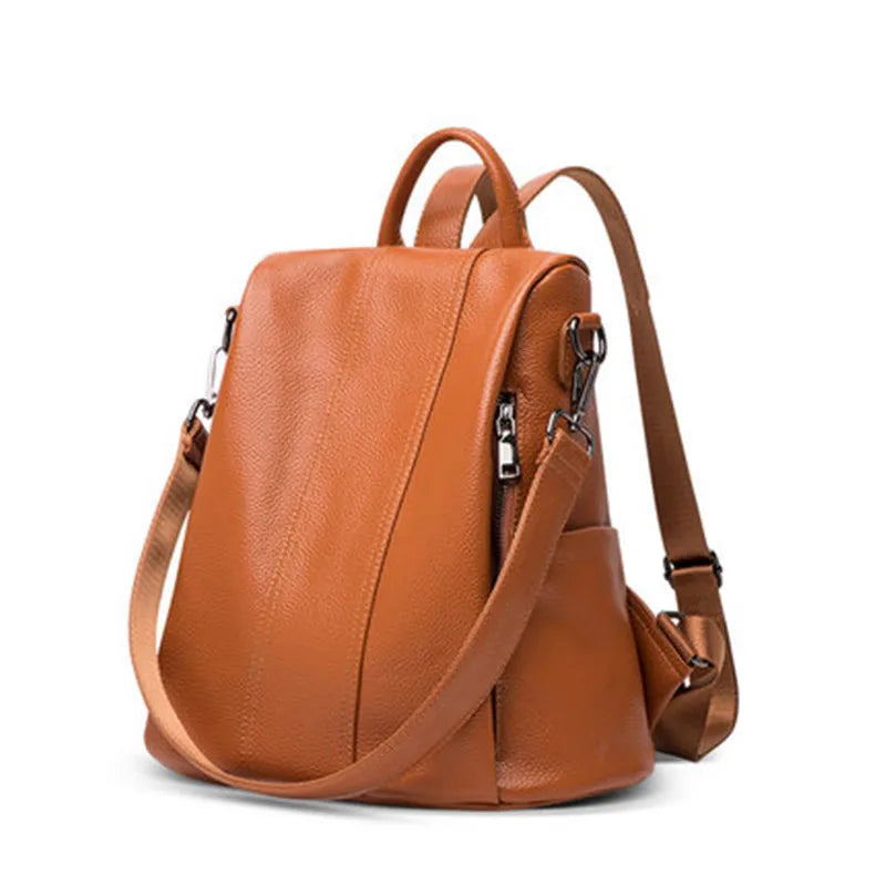 Soft Leather Stitching Shoulder Bag