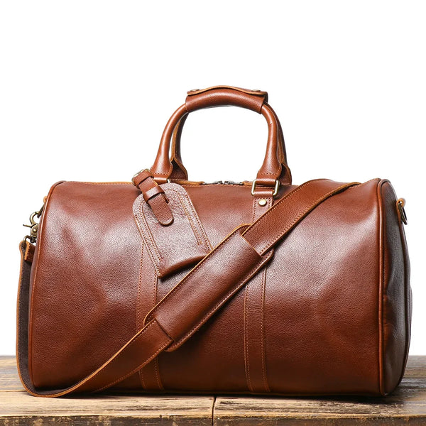 Vintage Leather Travel Tote – Stylish Bag