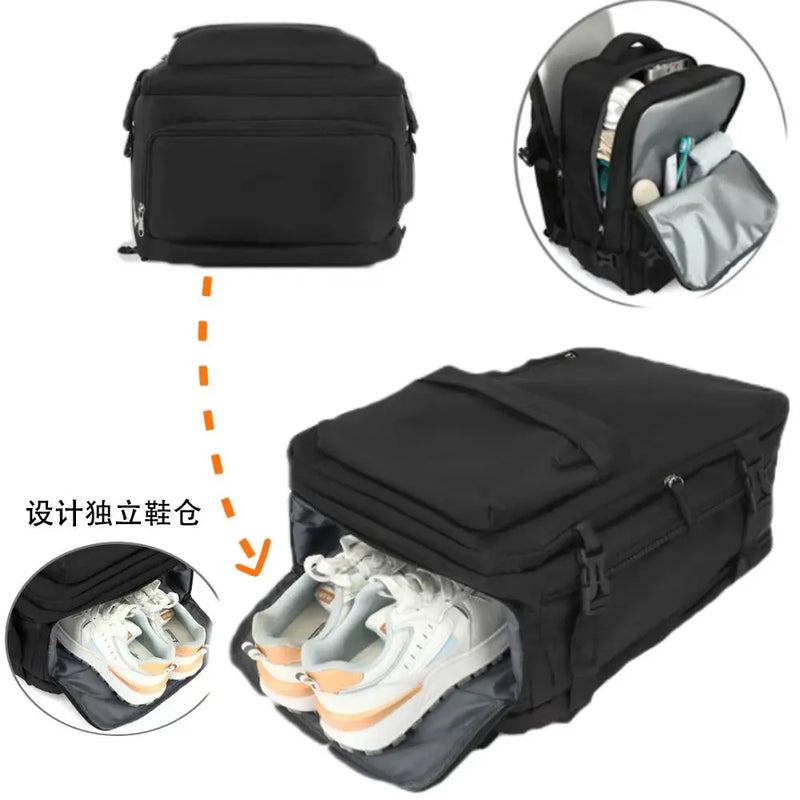 Men multifunctional luggage backpack