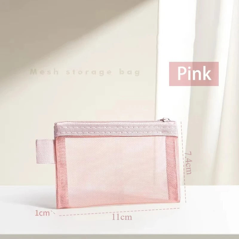 Mini Zipper Mesh Storage Bag