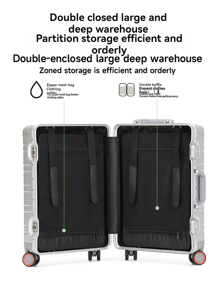 Magnesium alloy travel luggage