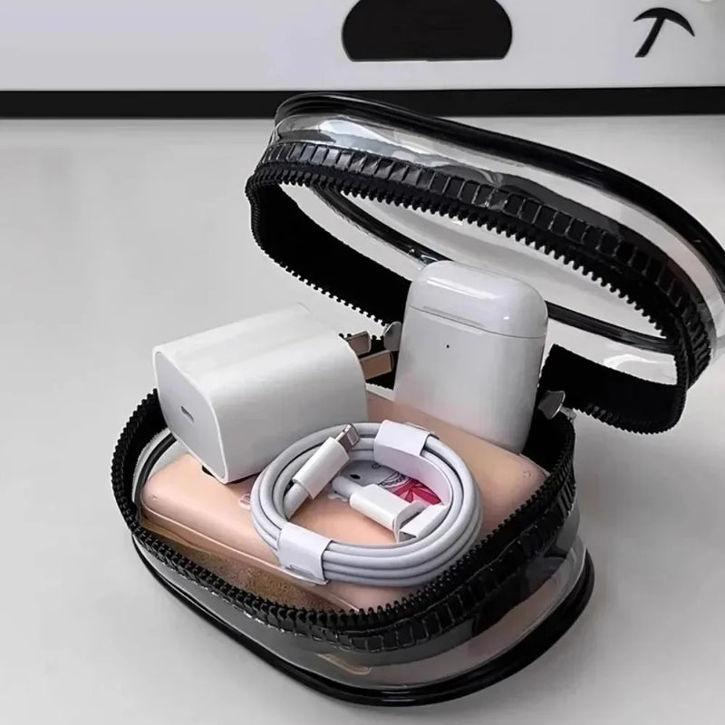 Clear Data Cable Storage Box