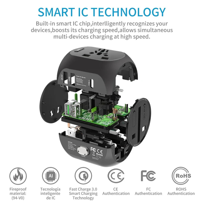 Multiple Plug Universal Travel Adapter