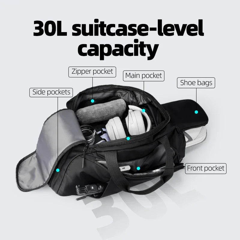 Men's Multi-Pocket Travel Duffel Bag