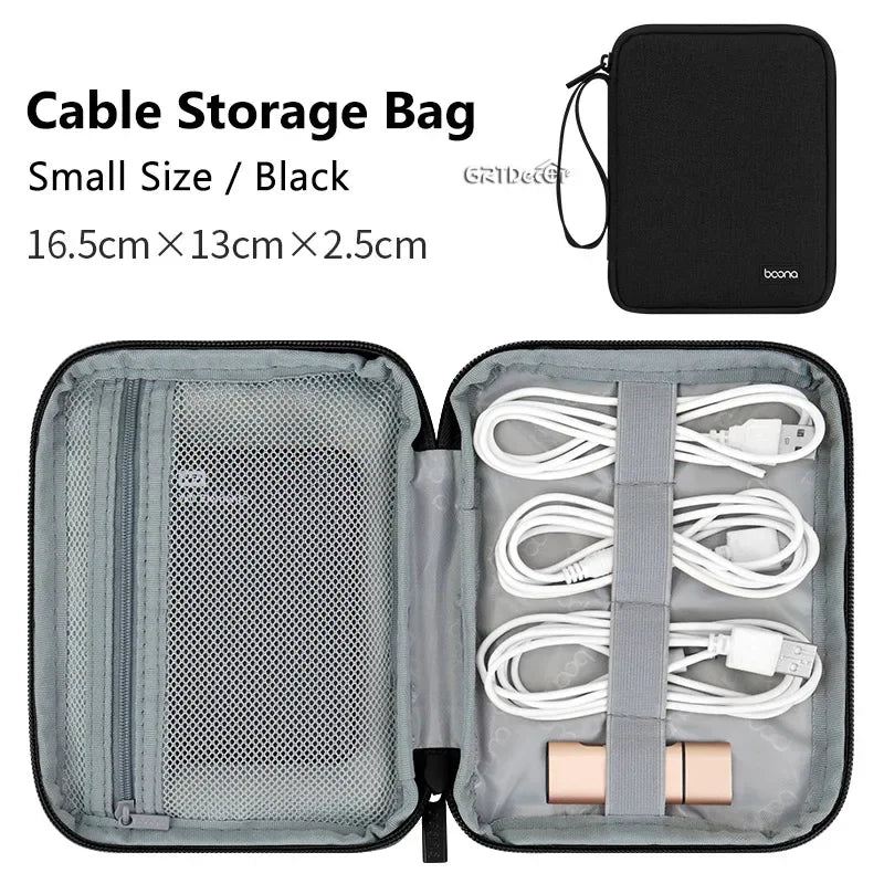 Double-Layer Electronics Organizer Bag