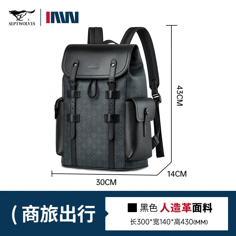 Fashion Design Printed Leather Backpack