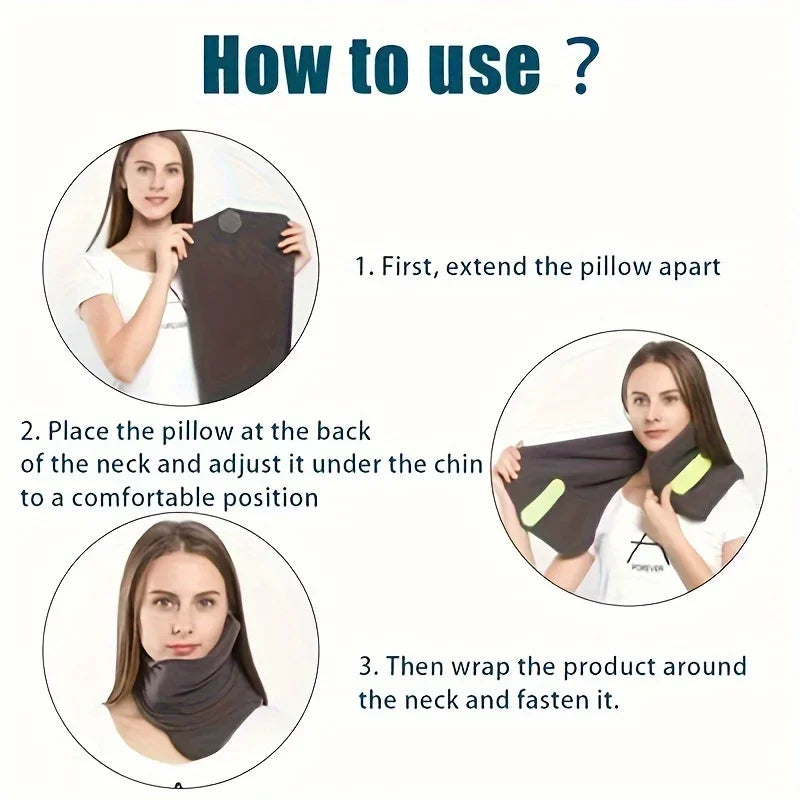 soft neck support airplane travel pillow